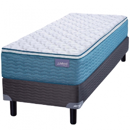 Colchón Inducol Azul Pillow Top 1.00 + Sommier Inducol